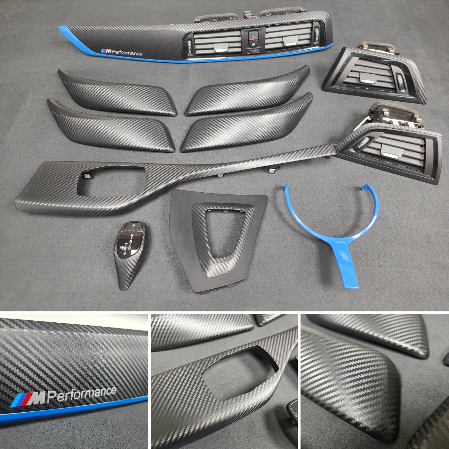 BMW F20 F21 F22 F23 LCI-2 CUSTOM INTERIOR TRIM SET - 3D CARBON / CUSTOM COLOUR ACCENT TRIM - WRAPPING SERVICE